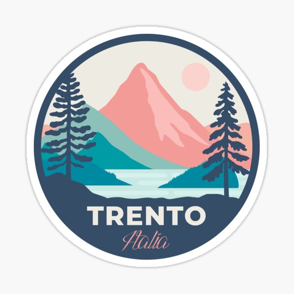 Item preview, Trento Italia minimalist landscape badge  designed and sold by InvestingRoad.