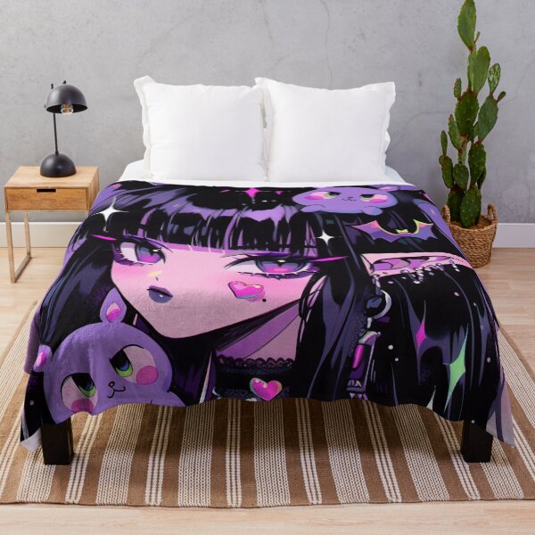 Item preview, Gothic Kawaii Stars, Bats, and Anime Girl designed and sold by bubblegoth.