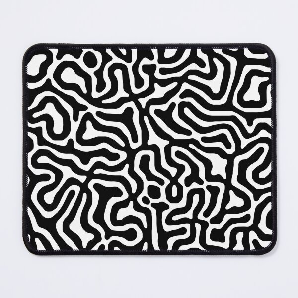 Item preview, Black and White Organic Liquid Lines Abstract Pattern Design designed and sold by patternsoup.