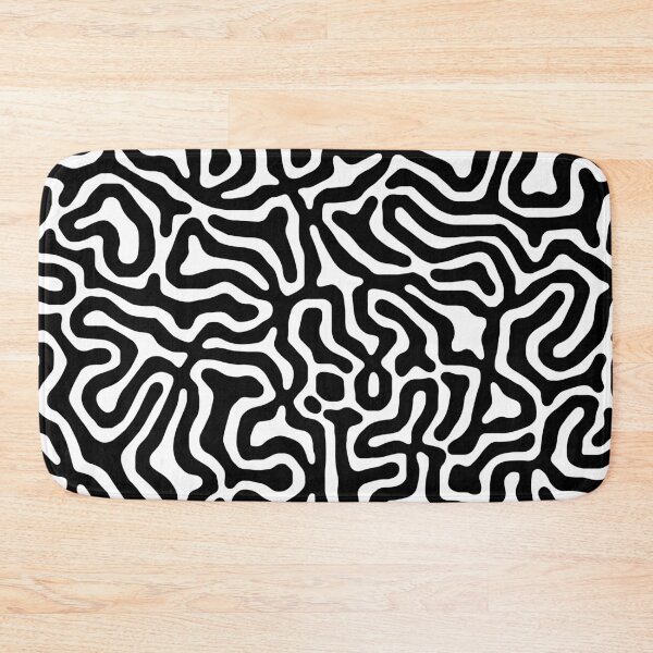 Item preview, Black and White Organic Liquid Lines Abstract Pattern Design designed and sold by patternsoup.