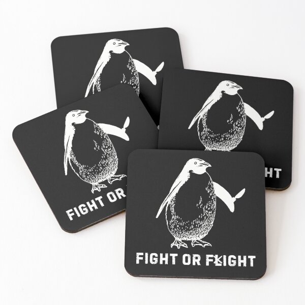 Item preview, Fight or Flight Funny Penguin Pun designed and sold by BelkaMed.
