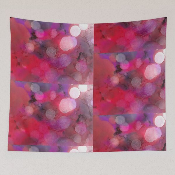 Item preview, Blurry Pink, White, and Purple Alcohol Ink Painting designed and sold by freshinkarts.