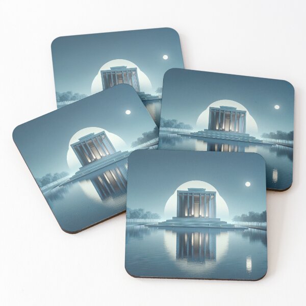 Item preview, Harmony of Nature and Architecture under Moonlit Sky designed and sold by SunkenCost.