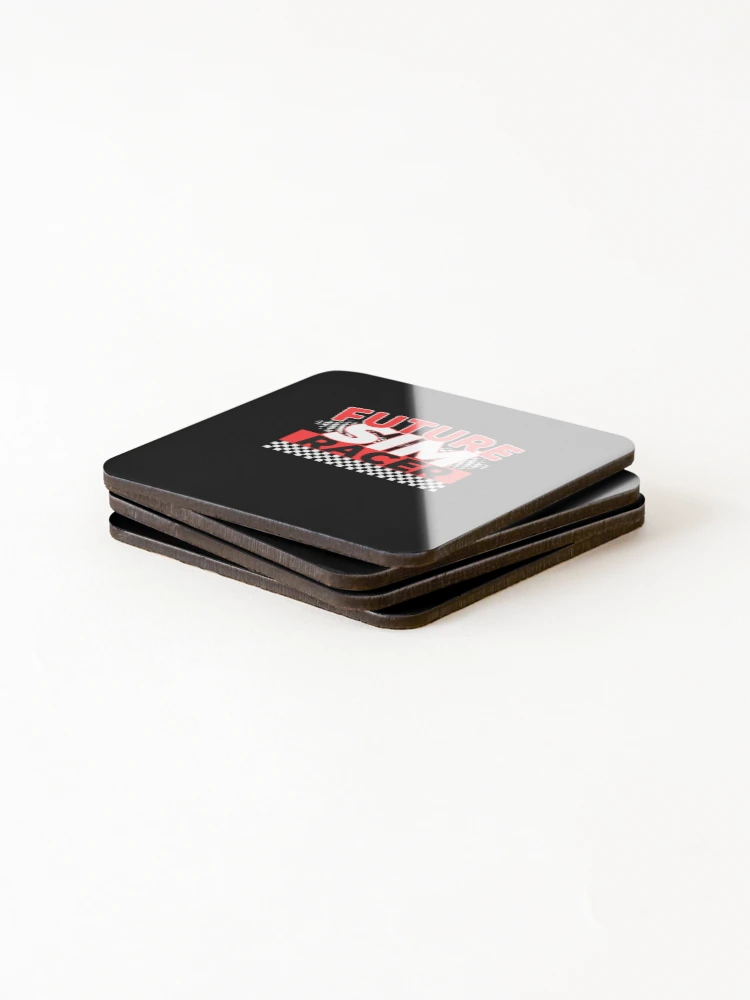 Thumbnail 4 of 5, Coasters (Set of 4), Future Sim Racer Funny Sim Racing Quote designed and sold by SharpThreadZ.