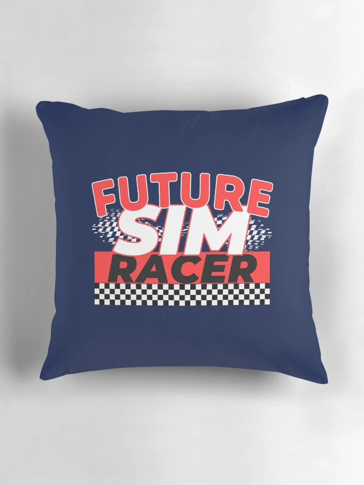 Thumbnail 3 of 4, Pillow, Future Sim Racer Funny Sim Racing Quote designed and sold by SharpThreadZ.