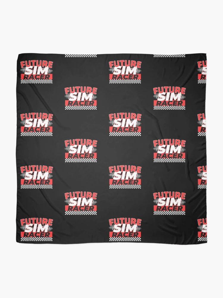 Thumbnail 2 of 3, Scarf, Future Sim Racer Funny Sim Racing Quote designed and sold by SharpThreadZ.