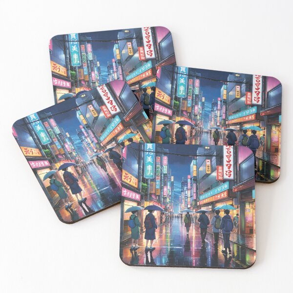 Item preview, Rainy city streets at night. designed and sold by maulbang.