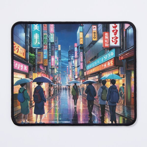Item preview, Rainy city streets at night. designed and sold by maulbang.