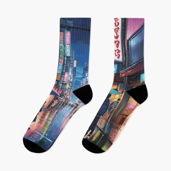 Item preview, Rainy city streets at night. designed and sold by maulbang.