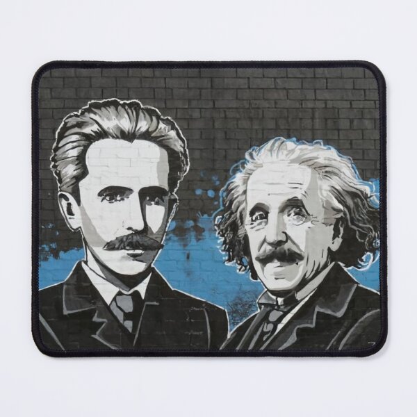 Item preview, nikola tesla and albert einstein banksy street art designed and sold by martin max.