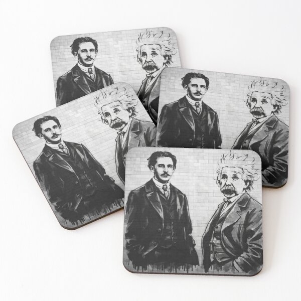 Item preview, nikola tesla and albert einstein banksy street art designed and sold by martin max.