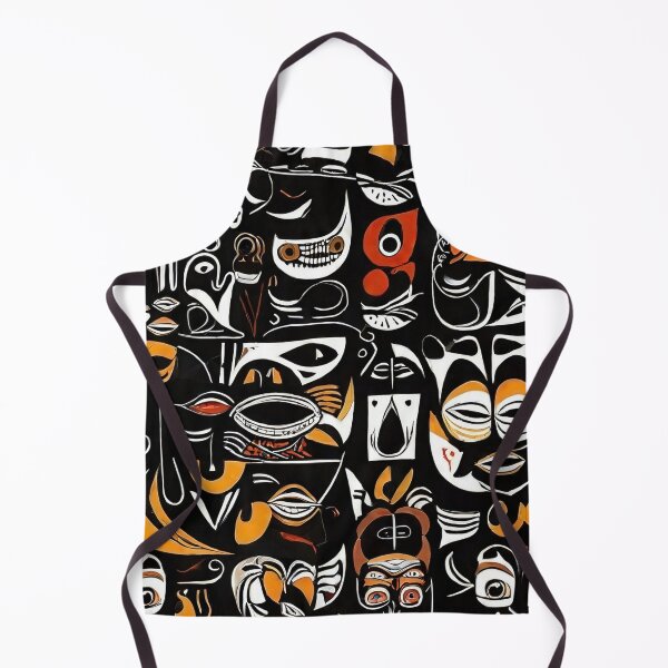 Item preview, African Mask Motif Pattern designed and sold by HausKatz.