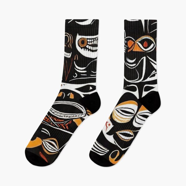 Item preview, African Mask Motif Pattern designed and sold by HausKatz.