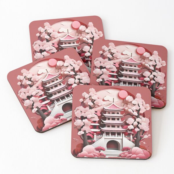 Item preview, Japanese Culture Japanese Palace Anime Drawing - 3D Effect designed and sold by DemureArtsy.