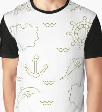 Seamless marine pattern. Graphic T-Shirt