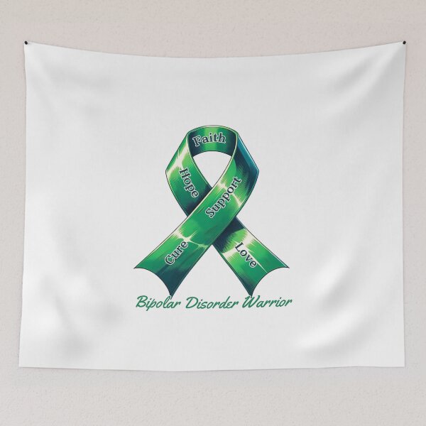 Item preview, Bipolar Disorder Warrior Cure Support Faith Hope Love designed and sold by kylmllr101684.