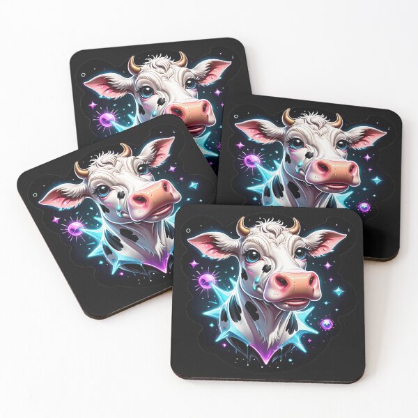 Item preview, Synthpop Space Cow designed and sold by TechnoWhimsy.