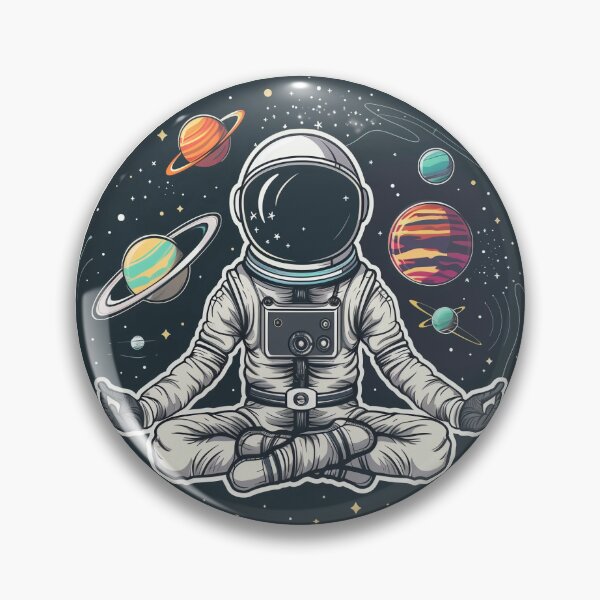 Item preview,  serene astronaut practicing yoga in zero gravity designed and sold by Chr002.