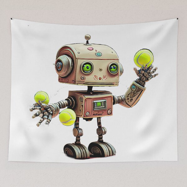 Item preview, Vintage Robot Juggling Tennis Balls - dePace' designed and sold by mrpropcake.
