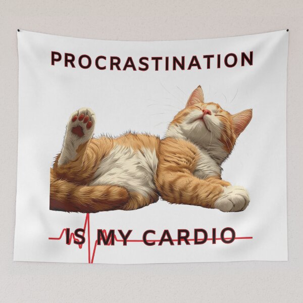 Item preview, Procrastination is my cardio designed and sold by MariaLuiza26.