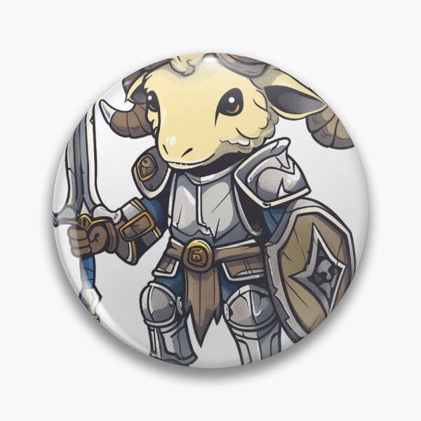 Item preview, Gallant Ram Paladin with Sword and Shield designed and sold by dungeonwarriors.