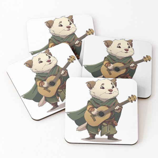 Item preview, Minstrel Puppy Bard with Lute designed and sold by dungeonwarriors.