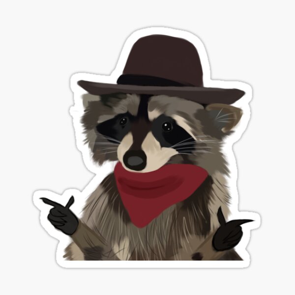 Item preview, Cowboy raccoon designed and sold by Creampeachy.