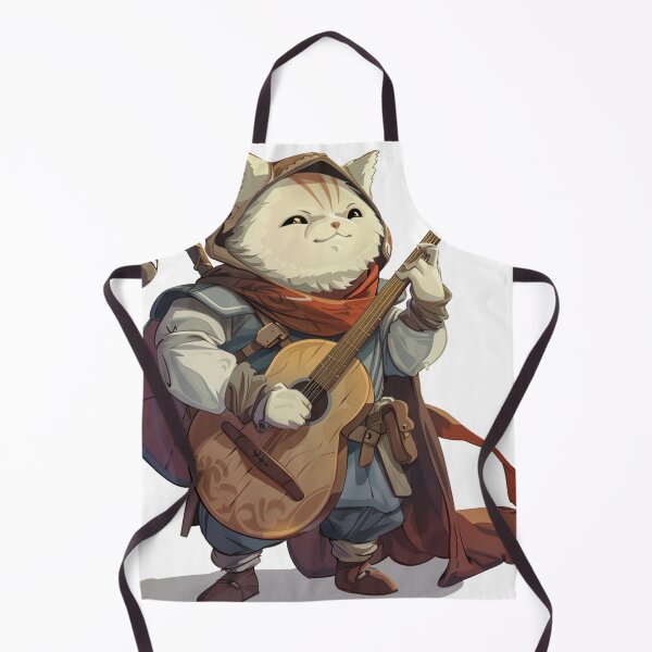 Item preview, Troubadour Cat Bard Strumming a Mandolin designed and sold by dungeonwarriors.