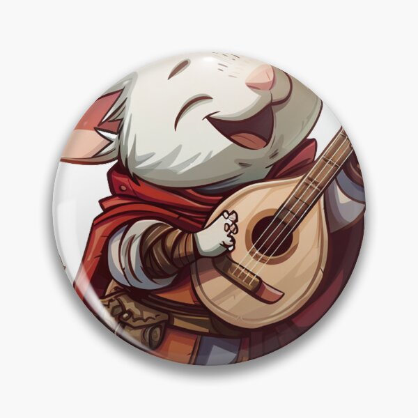Item preview, Joyful Mouse Bard with Lute designed and sold by dungeonwarriors.