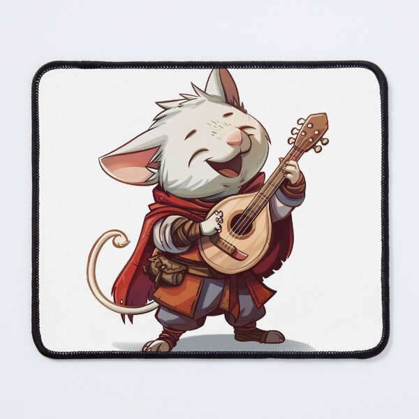 Item preview, Joyful Mouse Bard with Lute designed and sold by dungeonwarriors.