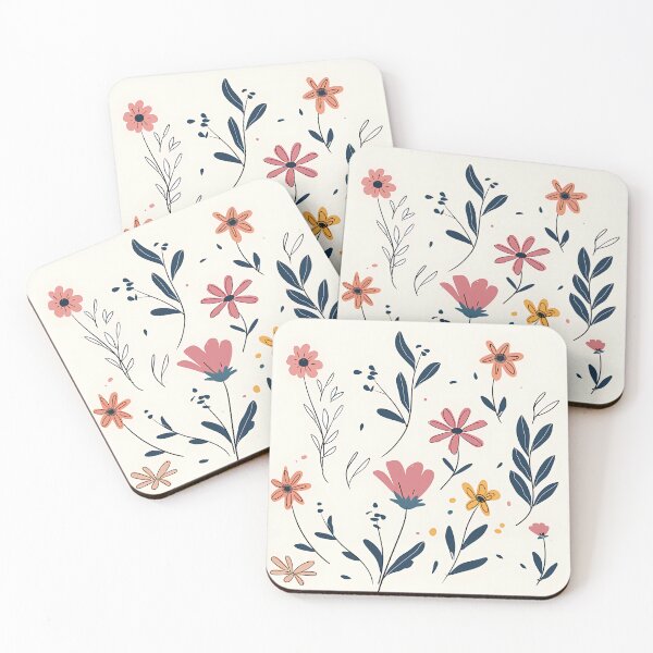Item preview, Charming Pastel Floral Pattern designed and sold by RayFineArt.