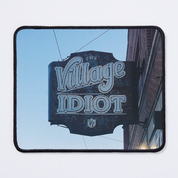 Item preview, The Village Idiot bar sign designed and sold by offdutyplaces.