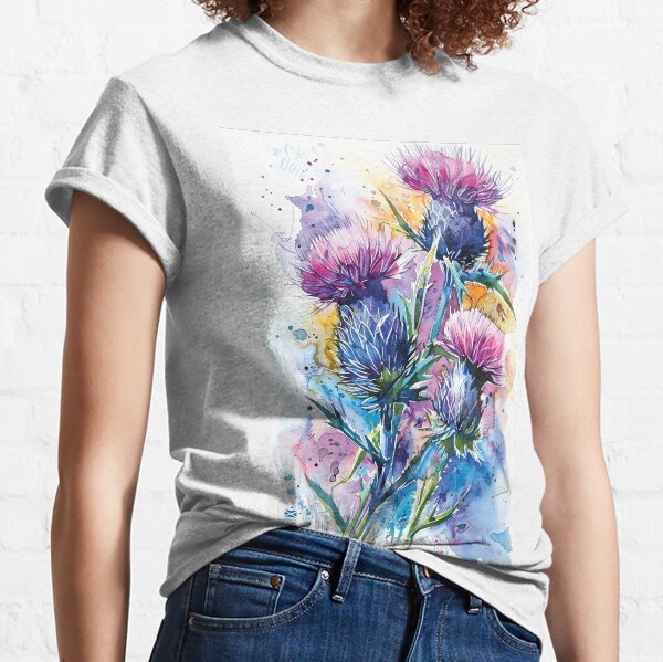 Item preview, Highland Thistle in Watercolor by SHMLV. Scottish Symbol. designed and sold by Vladimir Shmoylov.