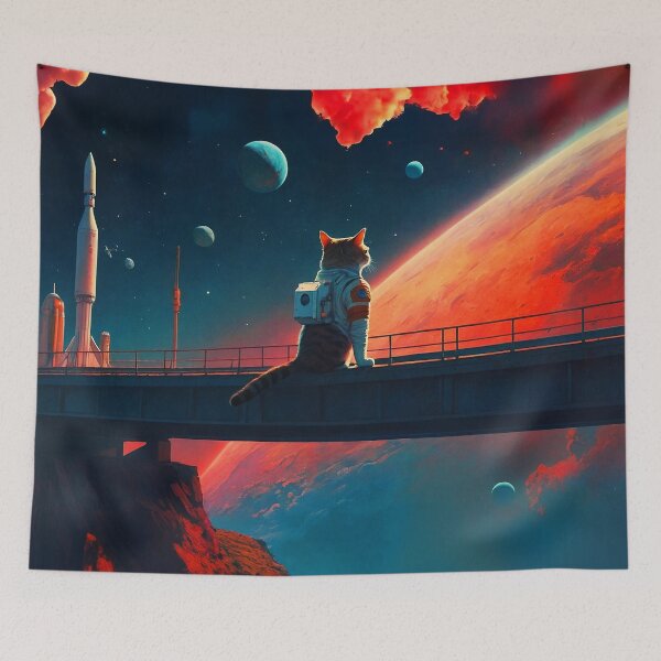 Item preview, Tabby Astronaut Cat Looking Into Space designed and sold by SassyArtistry.