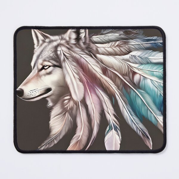 Item preview, Wolf with Feathers designed and sold by christineiris.