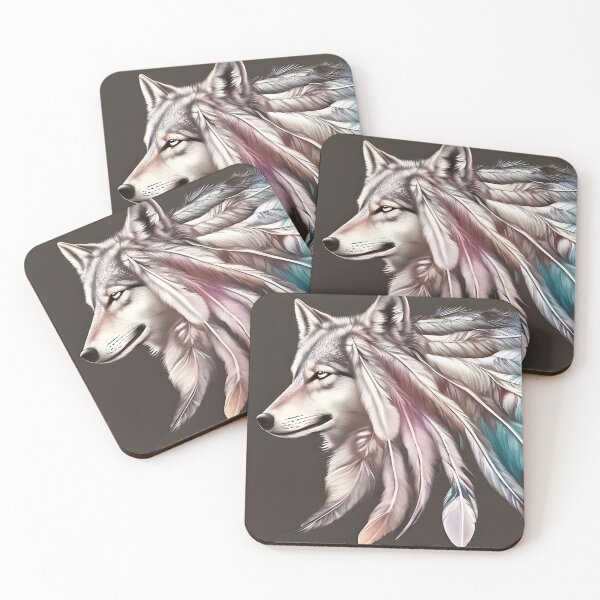 Item preview, Wolf with Feathers designed and sold by christineiris.