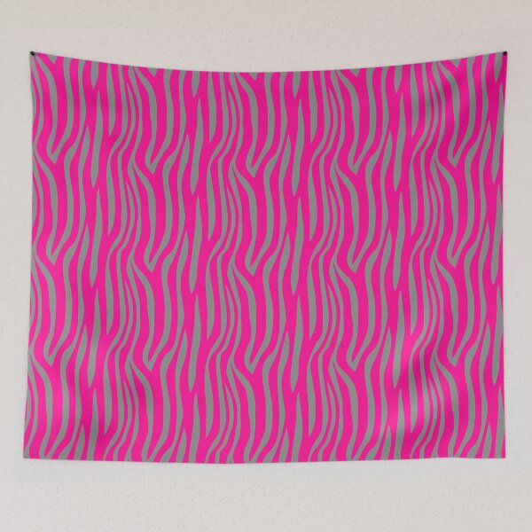 Item preview, Pink & Grey African Zebra Stripe Unlimited Ornaments Pattern designed and sold by Alchemy-A-La-G.