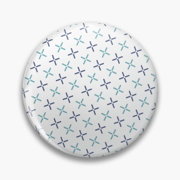 Item preview, Blue & Green Plus Symbols White Unlimited Ornaments Pattern designed and sold by Alchemy-A-La-G.