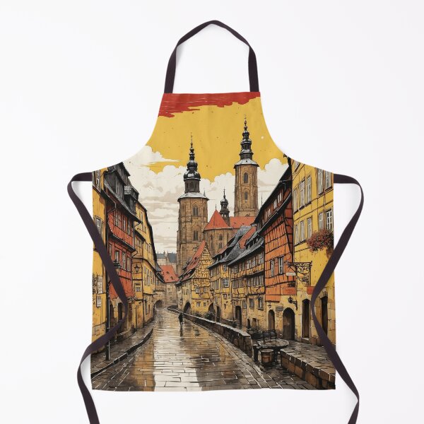 Item preview, Bamberg Germany Rainy Night Vintage Travel Poster Art designed and sold by TravelersGems.