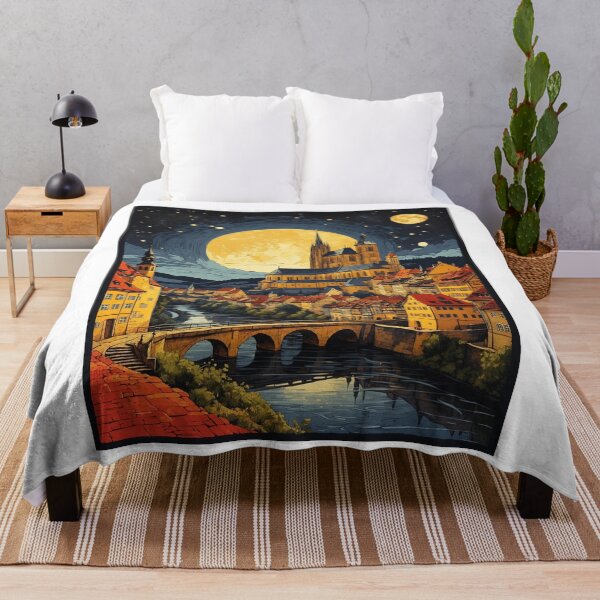 Item preview, Bamberg Germany Starry Night Vintage Travel Poster Art designed and sold by TravelersGems.