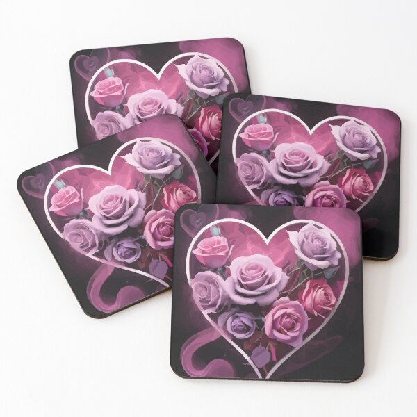 Item preview, roses in neon heart designed and sold by DavidCreator.
