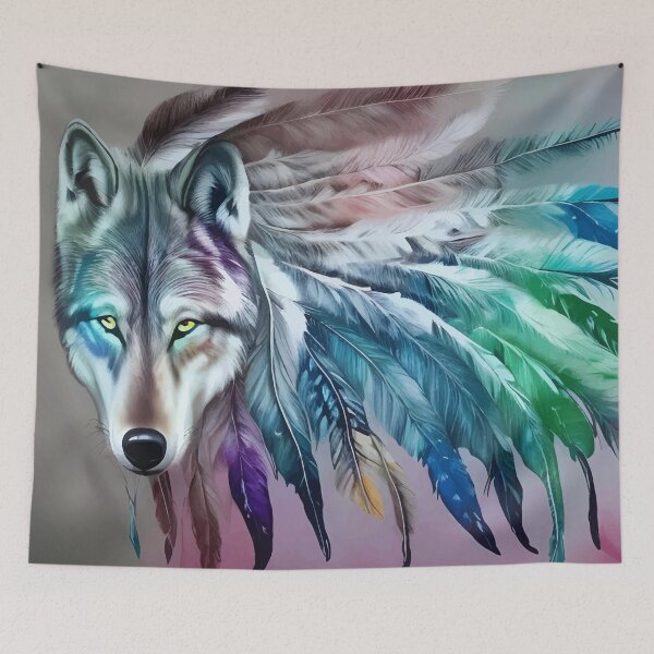 Item preview, Wolf with Feathers 3 designed and sold by christineiris.