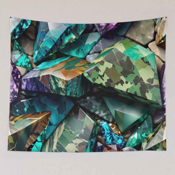 Item preview, Abstract Gemstone Camouflage Pattern designed and sold by TheArtOfPat.