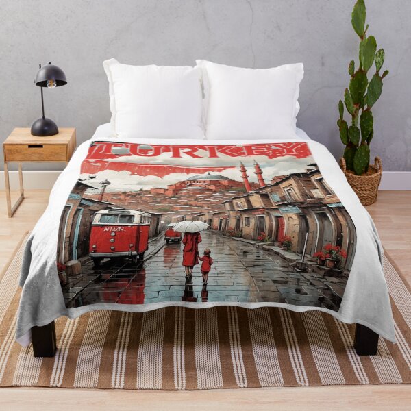 Artikelvorschau, Ani Turkey Rainy Night Vintage Reiseplakat entworfen und verkauft von TravelersGems.