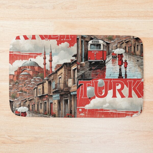 Item preview, Ani Turkey Rainy Night Vintage Travel Poster designed and sold by TravelersGems.