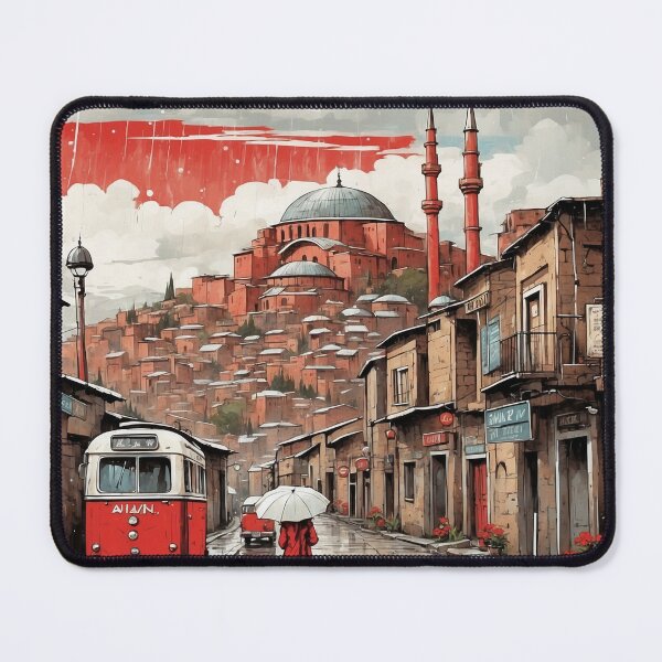 Item preview, Ani Turkey Rainy Night Vintage Travel Poster Art designed and sold by TravelersGems.