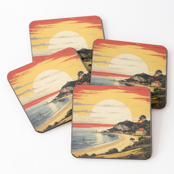 Item preview, Island of Rugen Germany Sunset Vintage Travel Poster Art designed and sold by TravelersGems.