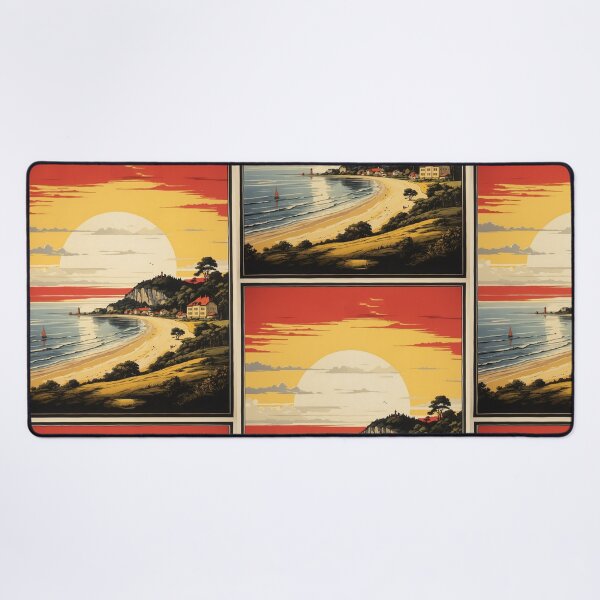 Item preview, Island of Rugen Germany Sunset Vintage Travel Poster Art designed and sold by TravelersGems.