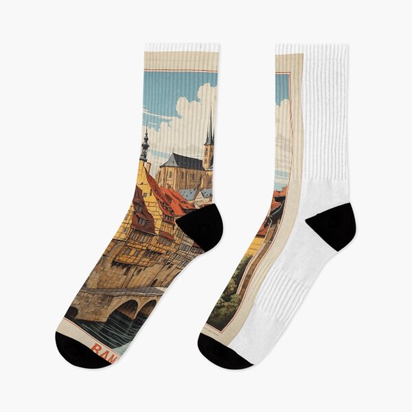 Item preview, Bamberg Germany Vintage Travel Poster designed and sold by TravelersGems.