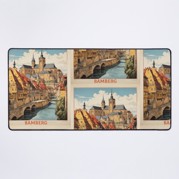 Item preview, Bamberg Germany Vintage Travel Poster designed and sold by TravelersGems.